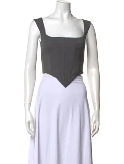 Pre-owned Giuseppe Di Morabito Virgin Wool Square Neckline Top W/ Tags In Neutral