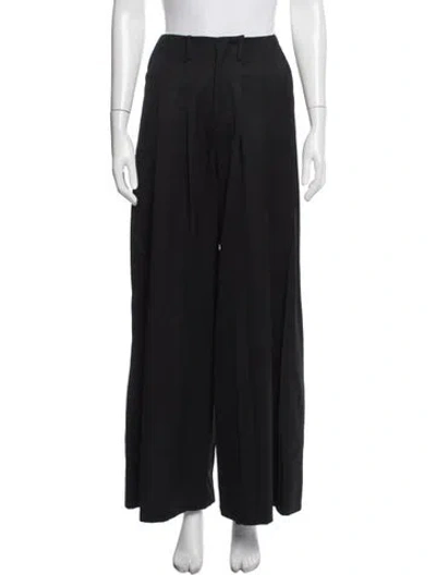 Pre-owned Giuseppe Di Morabito Virgin Wool Wide Leg Pants In Black