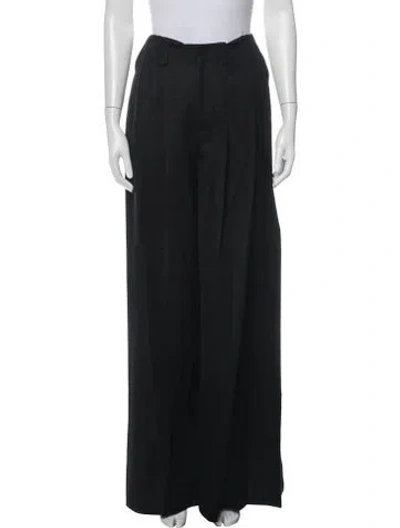 Pre-owned Giuseppe Di Morabito Virgin Wool Wide Leg Pants W/ Tags In Black