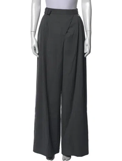 Pre-owned Giuseppe Di Morabito Virgin Wool Wide Leg Pants W/ Tags In Gray