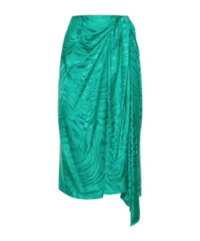 Giuseppe Di Morabito Viscose Jacquard Mini Skirt In Green