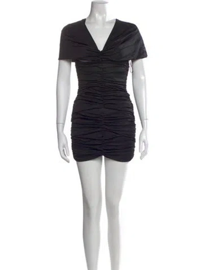 Pre-owned Giuseppe Di Morabito V-neck Mini Dress W/ Tags In Black