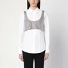 Giuseppe Di Morabito Long-sleeved Shirt With Embellished Cropped Top In White