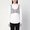 Giuseppe Di Morabito Long-sleeved Shirt With Embellished Cropped Top In White