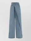 Giuseppe Di Morabito Wide-leg Jeans Featuring Asymmetric Overlay In Blue