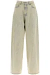 Giuseppe Di Morabito Wide Leg Jeans With Rhinestones In Neutro