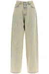 Giuseppe Di Morabito Wide Leg Jeans With Rhinestones In Neutro