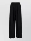 Giuseppe Di Morabito Wide-leg Wool Trousers Pleated Front In Black