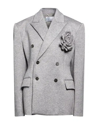 Giuseppe Di Morabito Woman Blazer Light Grey Size 8 Polyester, Viscose, Polyamide, Elastane In Gray