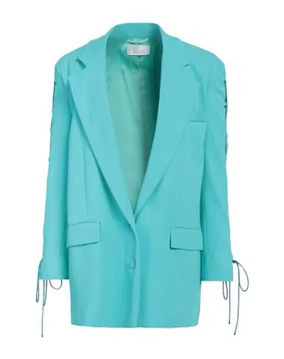 Giuseppe Di Morabito Woman Blazer Turquoise Size 2 Viscose, Elastane In Blue