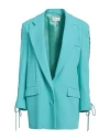 Giuseppe Di Morabito Woman Blazer Turquoise Size 0 Viscose, Elastane In Blue