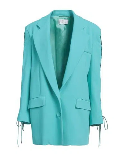 Giuseppe Di Morabito Woman Blazer Turquoise Size 0 Viscose, Elastane In Blue