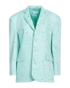 Giuseppe Di Morabito Woman Blazer Turquoise Size 6 Cotton, Polyamide, Elastane In Blue