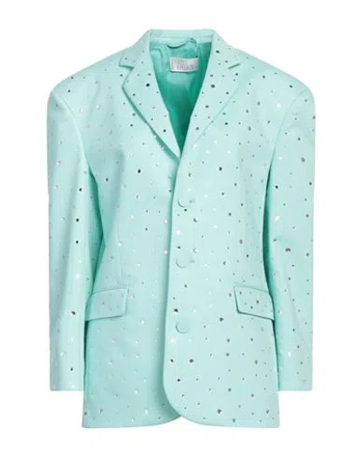 Giuseppe Di Morabito Woman Blazer Turquoise Size 6 Cotton, Polyamide, Elastane In Blue