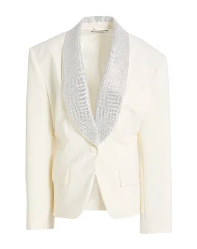Giuseppe Di Morabito Woman Blazer White Size 6 Wool, Lycra