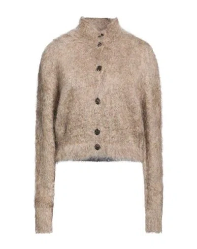 Giuseppe Di Morabito Woman Cardigan Light Brown Size M Superkid Mohair, Polyamide, Elastane In Neutral