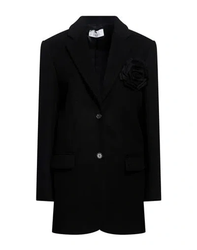 Giuseppe Di Morabito Woman Coat Black Size 2 Wool, Polyamide