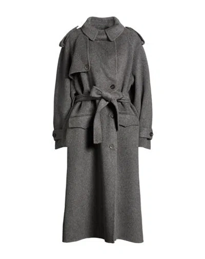 Giuseppe Di Morabito Woman Coat Grey Size 6 Wool In Gray