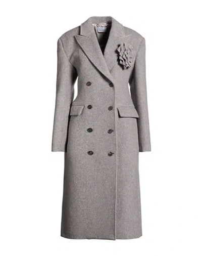 Giuseppe Di Morabito Woman Coat Grey Size 8 Wool, Polyamide In Gray
