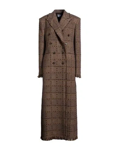 Giuseppe Di Morabito Woman Coat Light Brown Size 2 Polyester, Acrylic, Polyamide, Wool, Viscose In Neutral