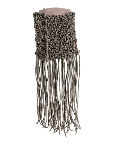 Giuseppe Di Morabito Woman Cross-body Bag Grey Size - Textile Fibers, Metal In Gray