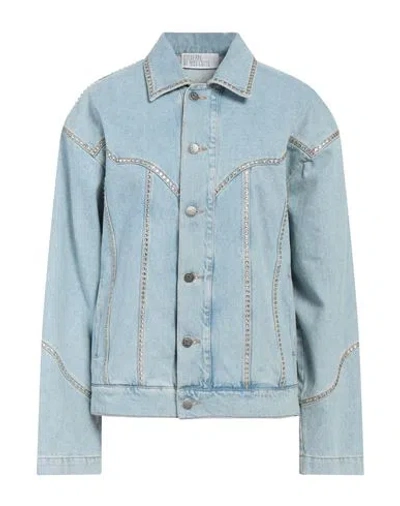 Giuseppe Di Morabito Woman Denim Outerwear Blue Size 6 Cotton