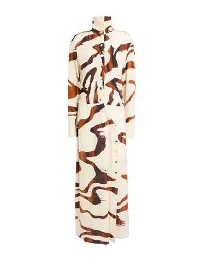 Giuseppe Di Morabito Woman Maxi Dress Beige Size 8 Silk In Multi