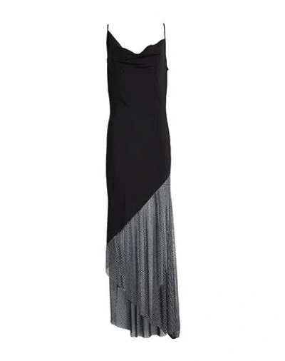 GIUSEPPE DI MORABITO GIUSEPPE DI MORABITO WOMAN MAXI DRESS BLACK SIZE 8 POLYESTER, POLYAMIDE, ELASTANE