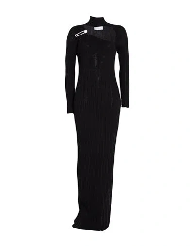 Giuseppe Di Morabito Woman Maxi Dress Black Size L Merino Wool, Acrylic, Polyamide