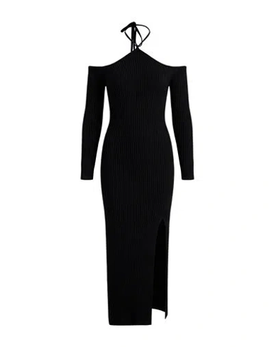 Giuseppe Di Morabito Woman Maxi Dress Black Size S Merino Wool, Elastane