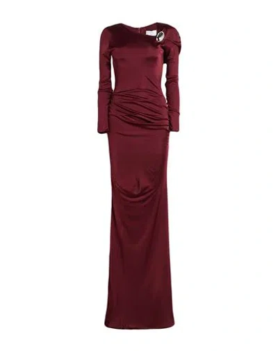 Giuseppe Di Morabito Woman Maxi Dress Burgundy Size 8 Viscose In Brown