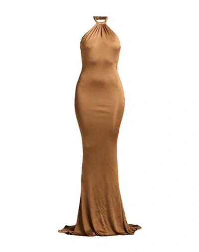 Giuseppe Di Morabito Woman Maxi Dress Camel Size 6 Viscose