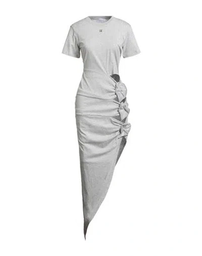 Giuseppe Di Morabito Woman Maxi Dress Light Grey Size M Cotton In Gray