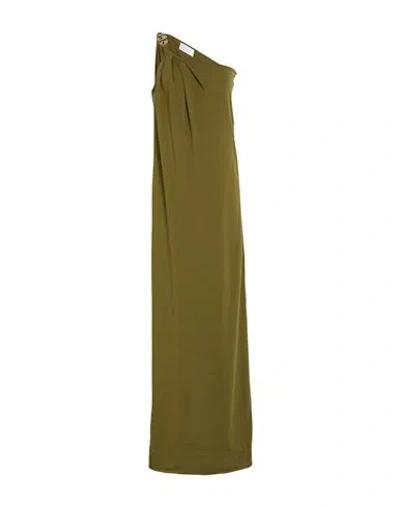 Giuseppe Di Morabito Woman Maxi Dress Military Green Size S Viscose, Polyamide