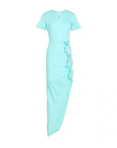 Giuseppe Di Morabito Woman Maxi Dress Turquoise Size Xs Cotton In Blue