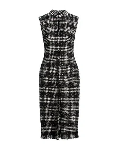 Giuseppe Di Morabito Woman Midi Dress Black Size 2 Cotton, Polyester, Wool, Acrylic, Textile Fibers