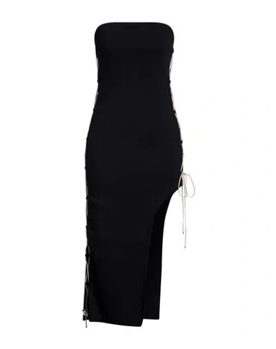 Giuseppe Di Morabito Woman Midi Dress Black Size 4 Cotton, Elastane