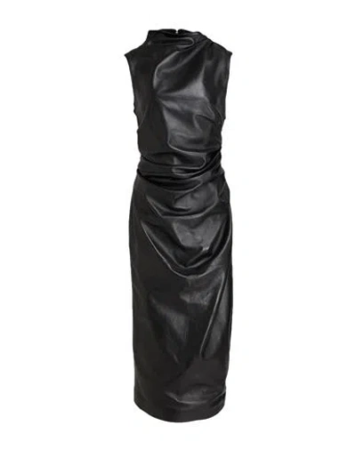 Giuseppe Di Morabito Woman Midi Dress Black Size 4 Lambskin