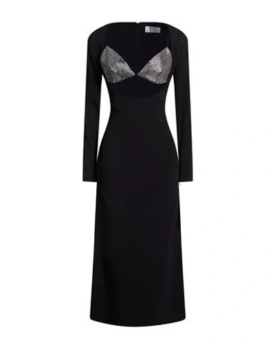 Giuseppe Di Morabito Woman Midi Dress Black Size 8 Viscose, Elastane