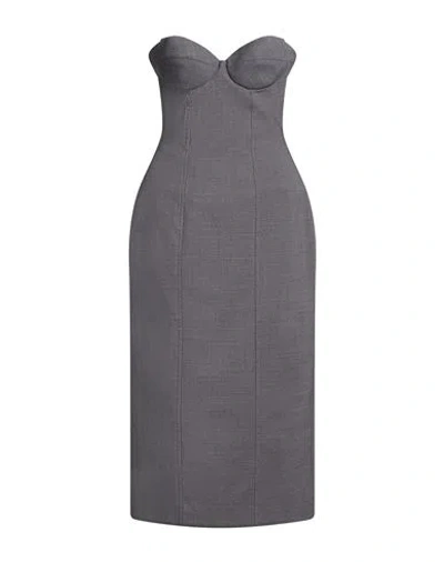 Giuseppe Di Morabito Woman Midi Dress Grey Size 6 Virgin Wool, Elastane In Blue