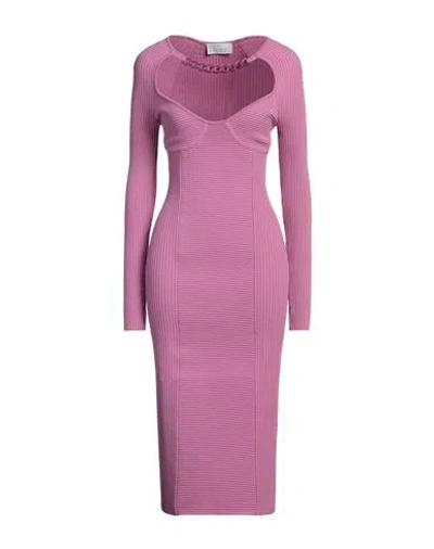 Giuseppe Di Morabito Woman Midi Dress Pink Size 6 Viscose, Polyester