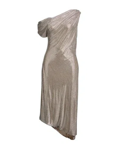 Giuseppe Di Morabito Woman Midi Dress Silver Size 8 Polyamide, Elastane In Gray