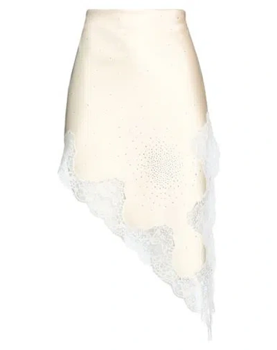 Giuseppe Di Morabito Woman Midi Skirt Ivory Size 8 Polyester, Elastane In White