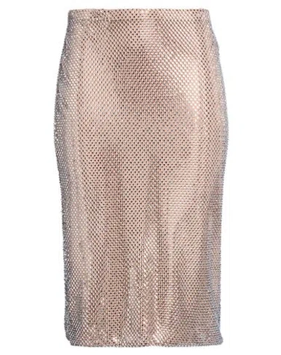 Giuseppe Di Morabito Woman Midi Skirt Silver Size 0 Polyester, Elastane, Glass