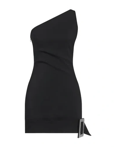 GIUSEPPE DI MORABITO GIUSEPPE DI MORABITO WOMAN MINI DRESS BLACK SIZE 4 ACETATE, VISCOSE, ELASTANE