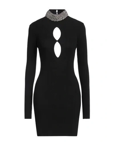 Giuseppe Di Morabito Woman Mini Dress Black Size 6 Merino Wool, Lycra