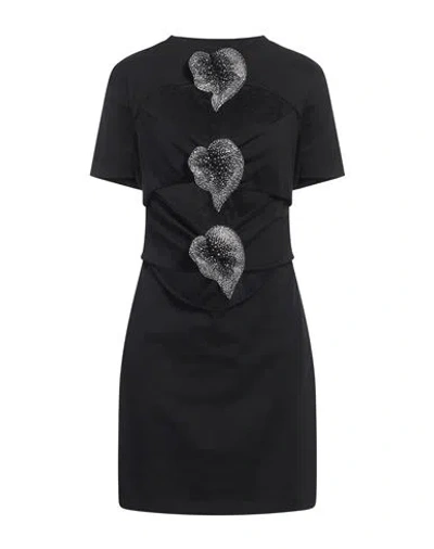 GIUSEPPE DI MORABITO GIUSEPPE DI MORABITO WOMAN MINI DRESS BLACK SIZE L COTTON
