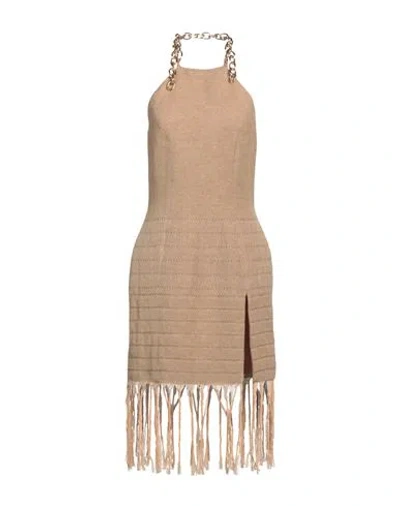 Giuseppe Di Morabito Woman Mini Dress Camel Size 6 Linen, Cotton In Beige