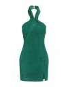 Giuseppe Di Morabito Woman Mini Dress Emerald Green Size 6 Lambskin In Green