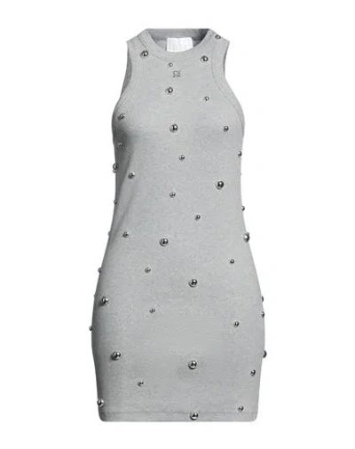 Giuseppe Di Morabito Woman Mini Dress Grey Size 10 Cotton, Elastane In Gray